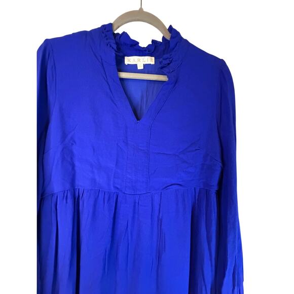 Karlie Tier Blue Dress - Size L - Picture 9 of 12